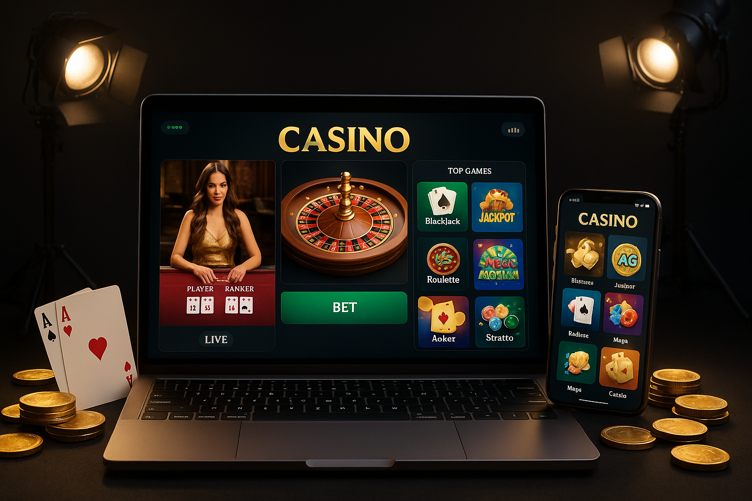 เกมคาสิโนสด WOW1668 บนหน้าจอคอมพิวเตอร์และมือถือ
