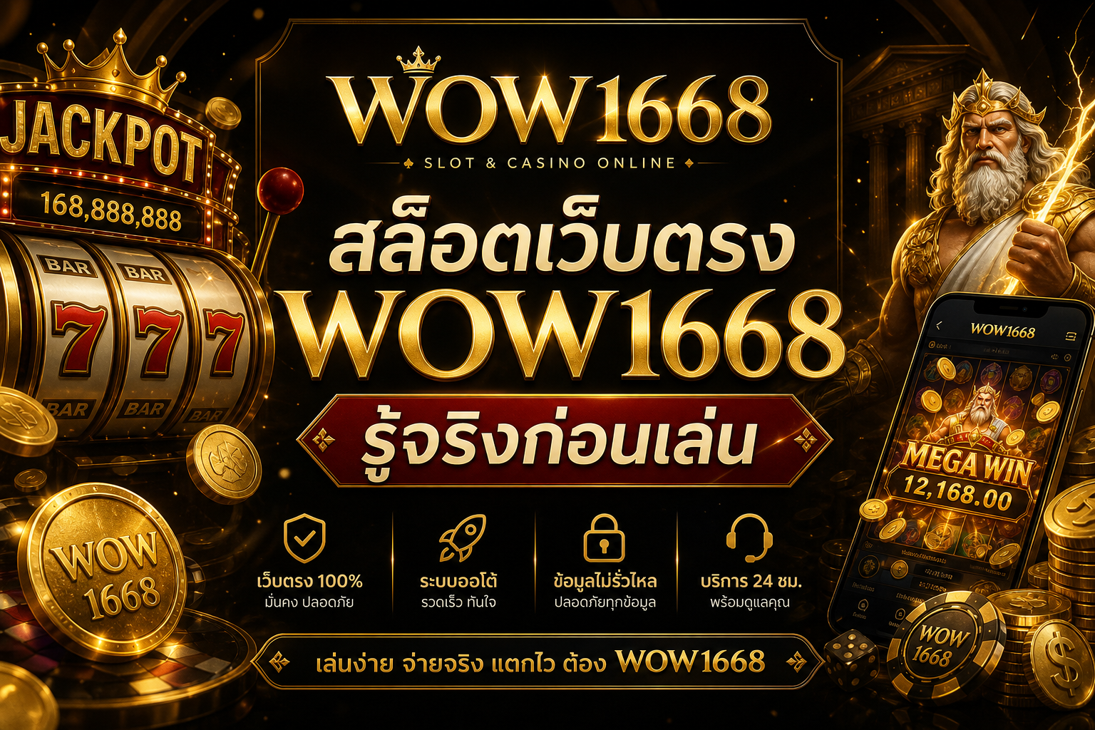 สล็อตเว็บตรง WOW1668 รู้จริงก่อนเล่น
